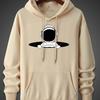 New Autumn And Winter Casual Men's Loose Fleece Warmth Hooded Sweatshirt Casual Multi-purpose 2D Top