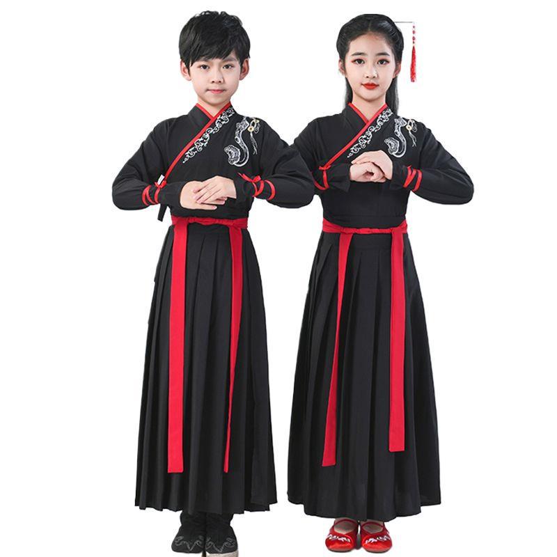 Children's Hua Mulan Hanfu Costume for Boys and Girls - Chinese Style Choir and School Uniform