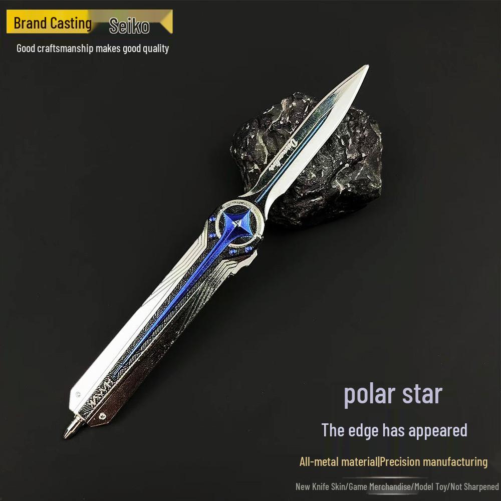 Delta Polaris Alloy Metal Knife Figurine - Game Replica Miniature Toy