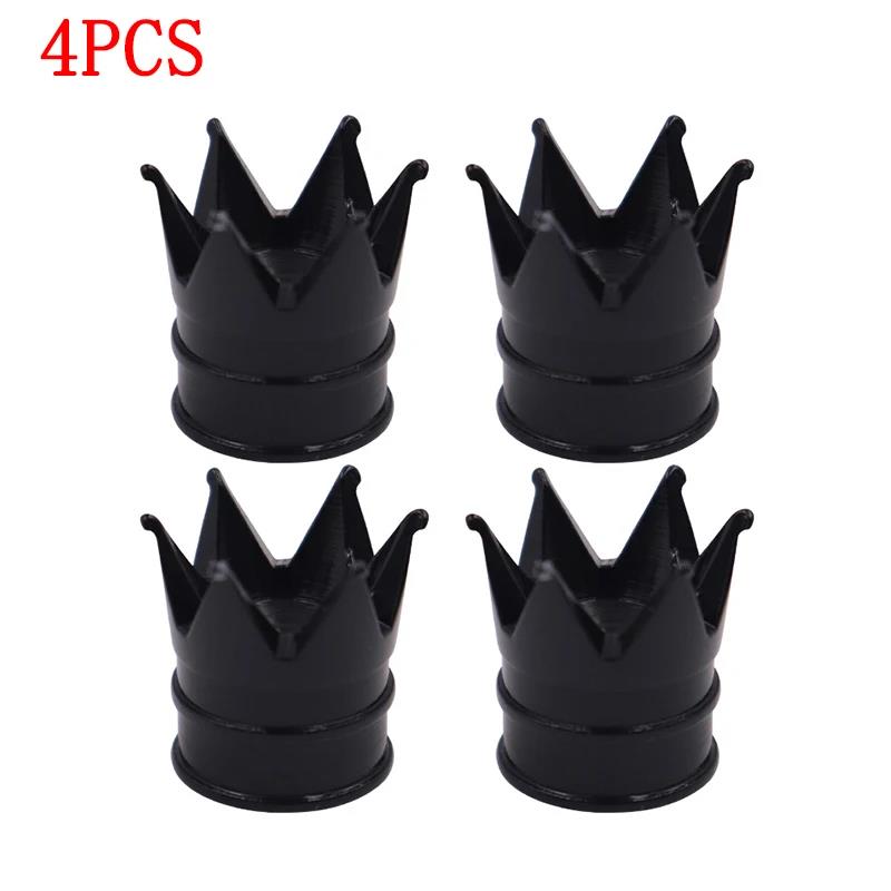 1/4PCS Creative Crown Aluminum Car Wheel Tyre Tire Air Valve Stem Cap Dust Cover Car Styling Decorative Auto Exterior Decoration Valve Stems 1