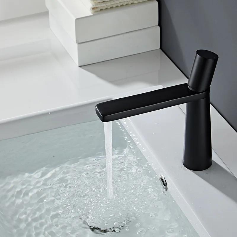 White Bathroom Sink Faucet Brush Gold Cold Hot WashBasin Vessel Mixer Tap Single Handle Brass Matt Black Luxury