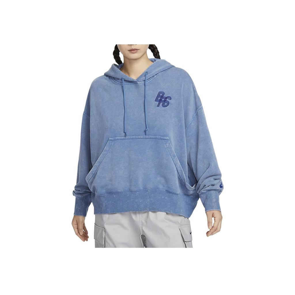 Nike Športové oblečenie Nadrozmerné Pohodlné Ležérne Všestranné Mikina s kapucňou Krátka Voľná Dlhý rukáv Dámska mikina Kamenná modrá HQ6039486