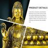 Aris & Juno Brass Guanyin Bodhisattva Feng Shui Statue – Symbol of Compassion, Peace & Wisdom, Figurine for Home Altar, Temple or Meditation Room,