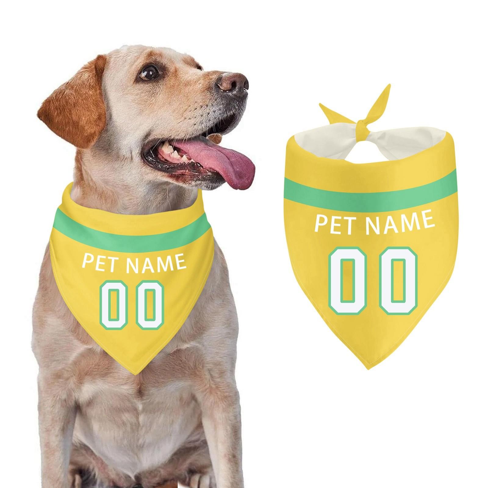 

Персонализированная бандана для собаки с именем и номером, на заказ, бандана для питомца, шарф для щенка, маленькой, средней собаки, кошки One Size