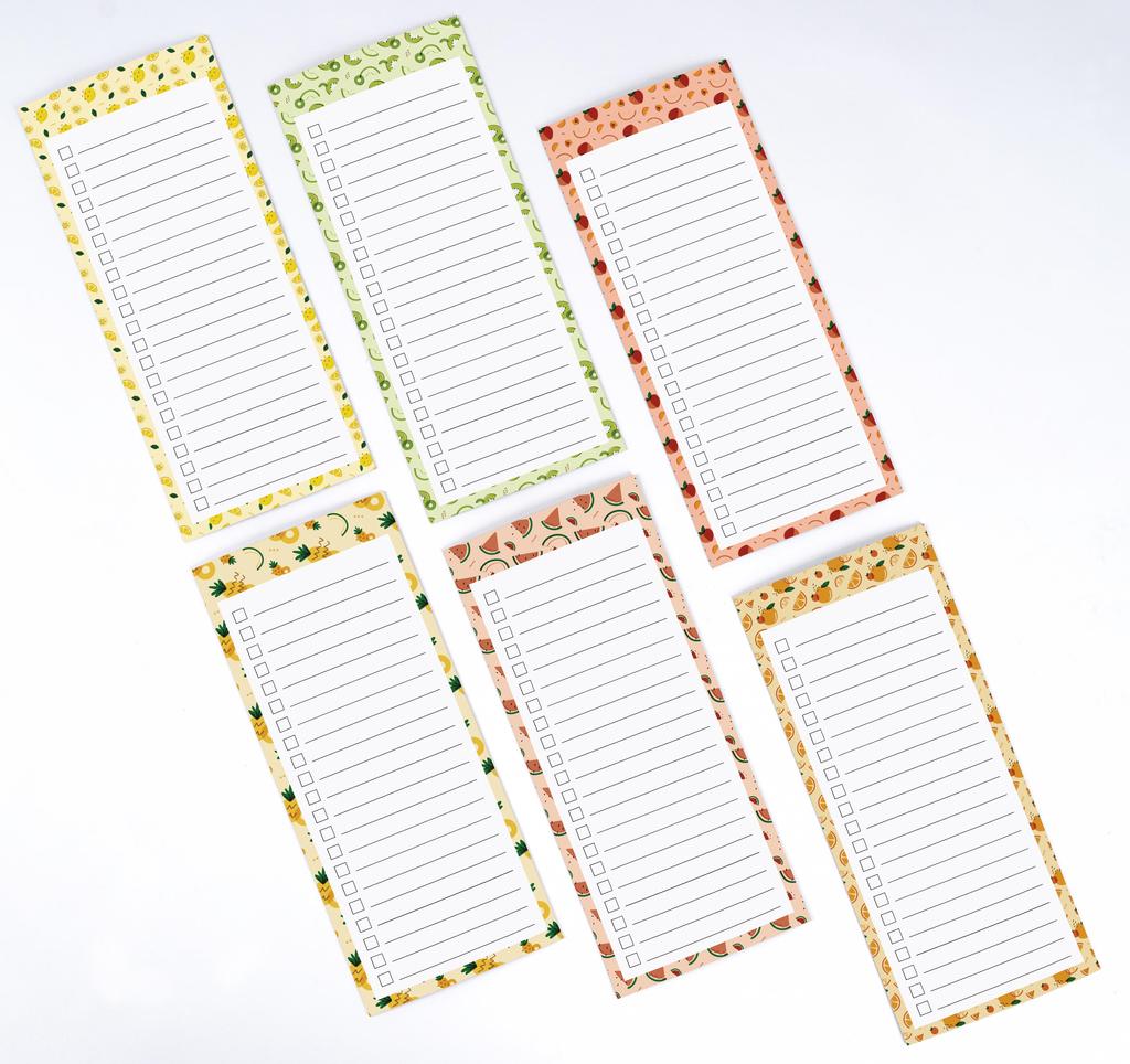 Inkdotpot Pack of 6 Funny Magnetic Dry Erase List For Fridge, Wipe Clean w  NoStain, Quick Notes Shopping & Grocery List