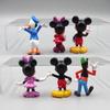 6Pcs Anime Figures Mickey Mouse Minnie Mouse Birthday Party Cake Action Figure Figure Decoration PVC Kids Toys Present