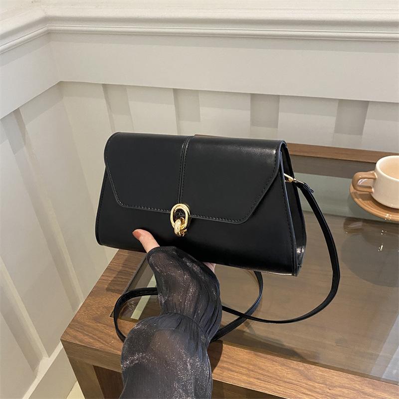 Petit sac carré tendance, sac à main texturé en PU, sac à bandoulière simple haut de gamme, sac à bandoulière polyvalent pour femme