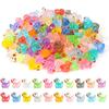 10 / 20pcs Luminous Mini Resin Ducks Tiny Duck Glow In The Dark Compact Plastic Miniature Ducks Figures Ideal for DO-IT-YOURSELF Fairy Garden