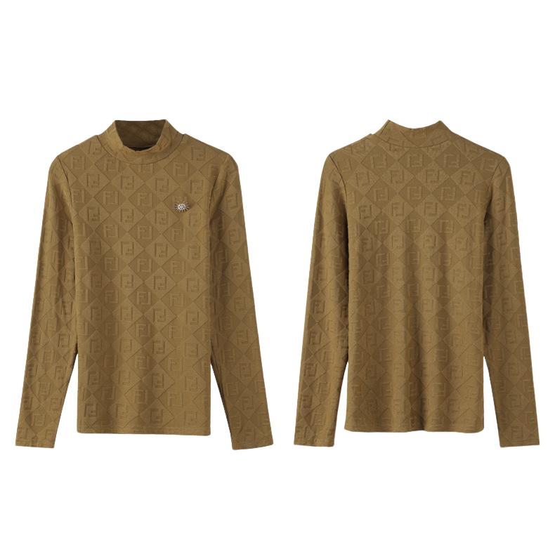 Fashionable Women's Long-sleeved Bottoming Shirt, Large Size, Versatile Autumn And Winter Style Inner Warm Top