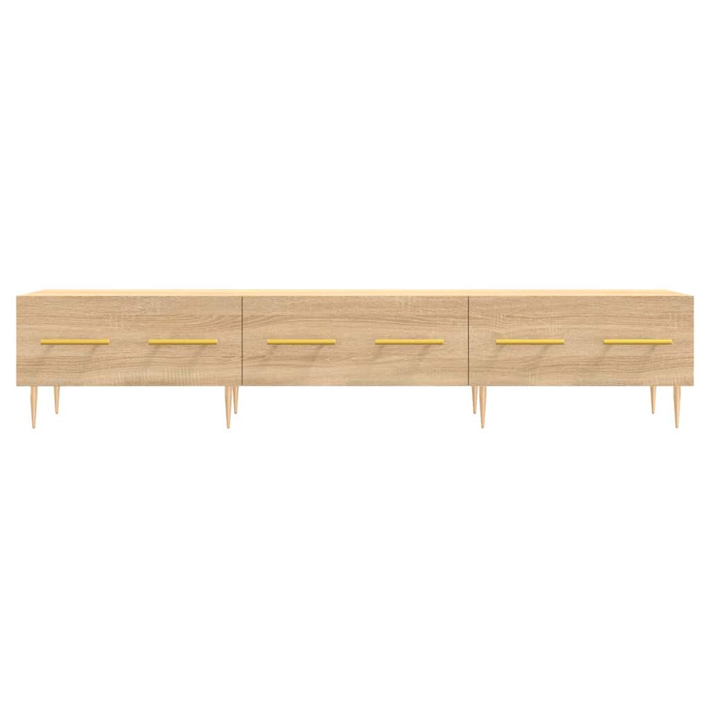 TV Cabinet In Sonoma Oak Finish 150 X 36 X 30 Cm Engineered Wood