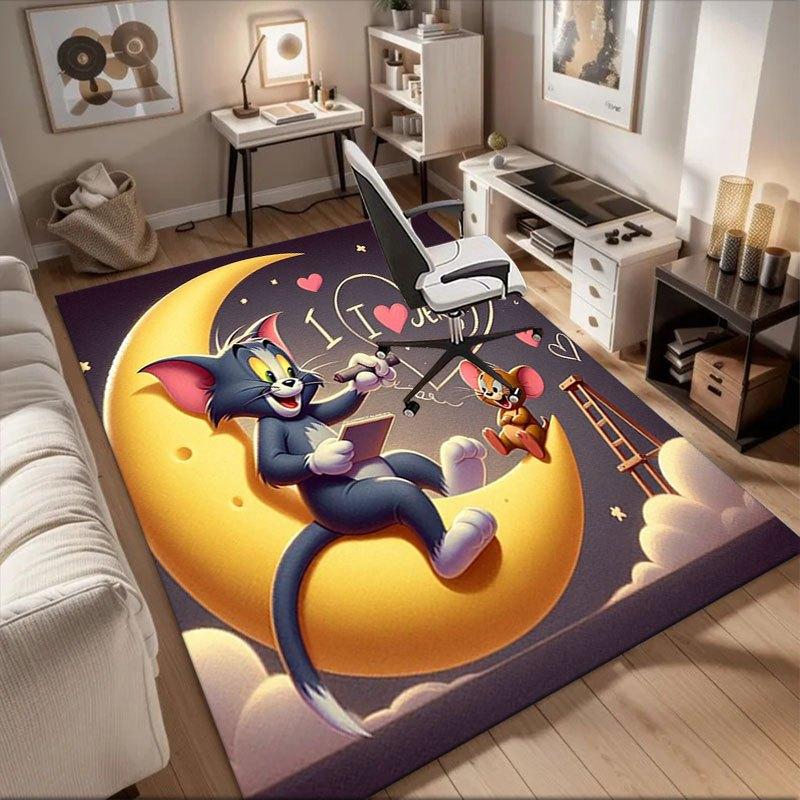

Tom & Jerry Moon Adventure Kids T-Shirt Office Mat Home Decor Gift For Halloween & Christmas LD68 60cm by 90cm