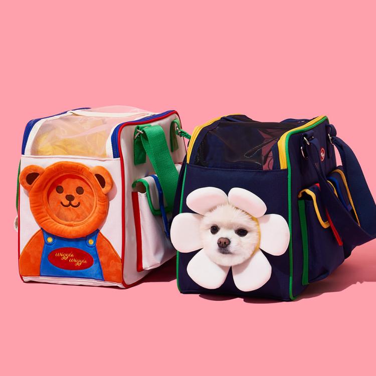 pethroom X Wiggle Wiggle] Pet Travel Bag Dog Carrier