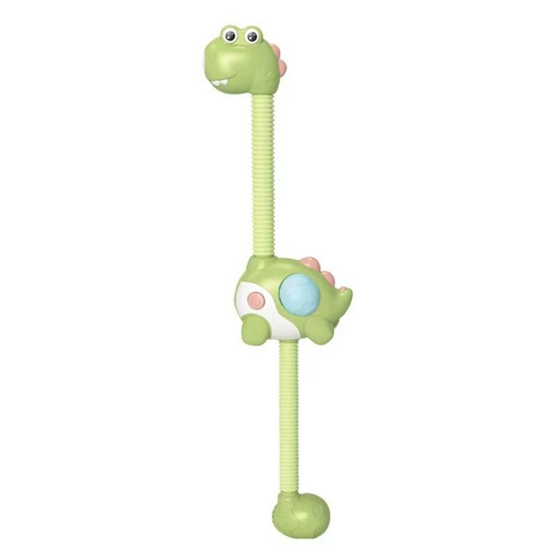 

Interactive Baby Shower Head Cartoon Dinosaur Design Bath Toy for Infant Sensory Development Fine Motor Skill Exercise 1