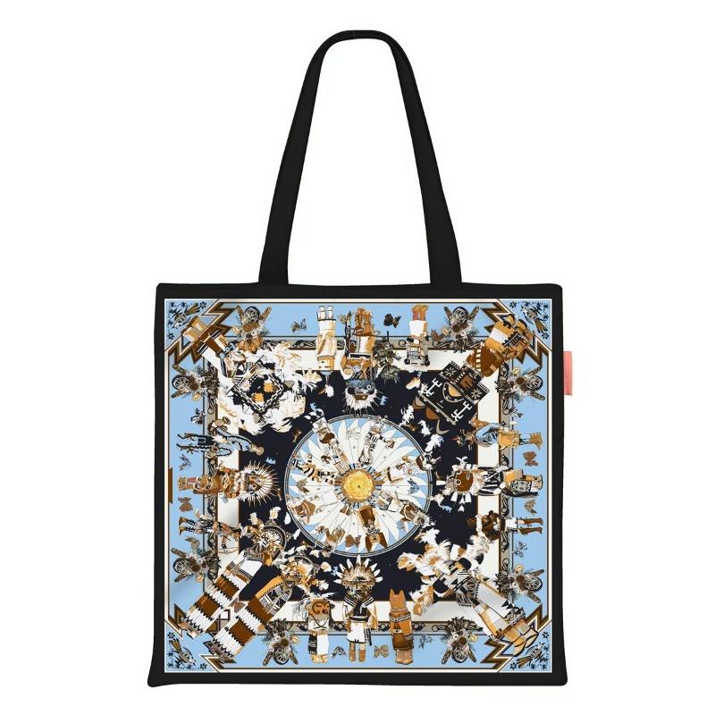 Printed Canvas Bag Women's Hand Bag Large Capacity Student Tutoring Shoulder Bag