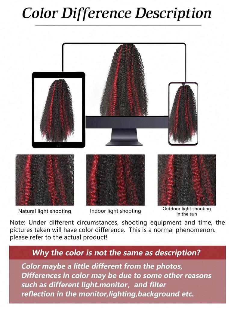Peruci sintetice Coada de cal cu șnur de 20 de inci Extensie de coadă de cal, ondulată, rezistentă la căldură, stil afro, bucăți de păr creț pentru femei