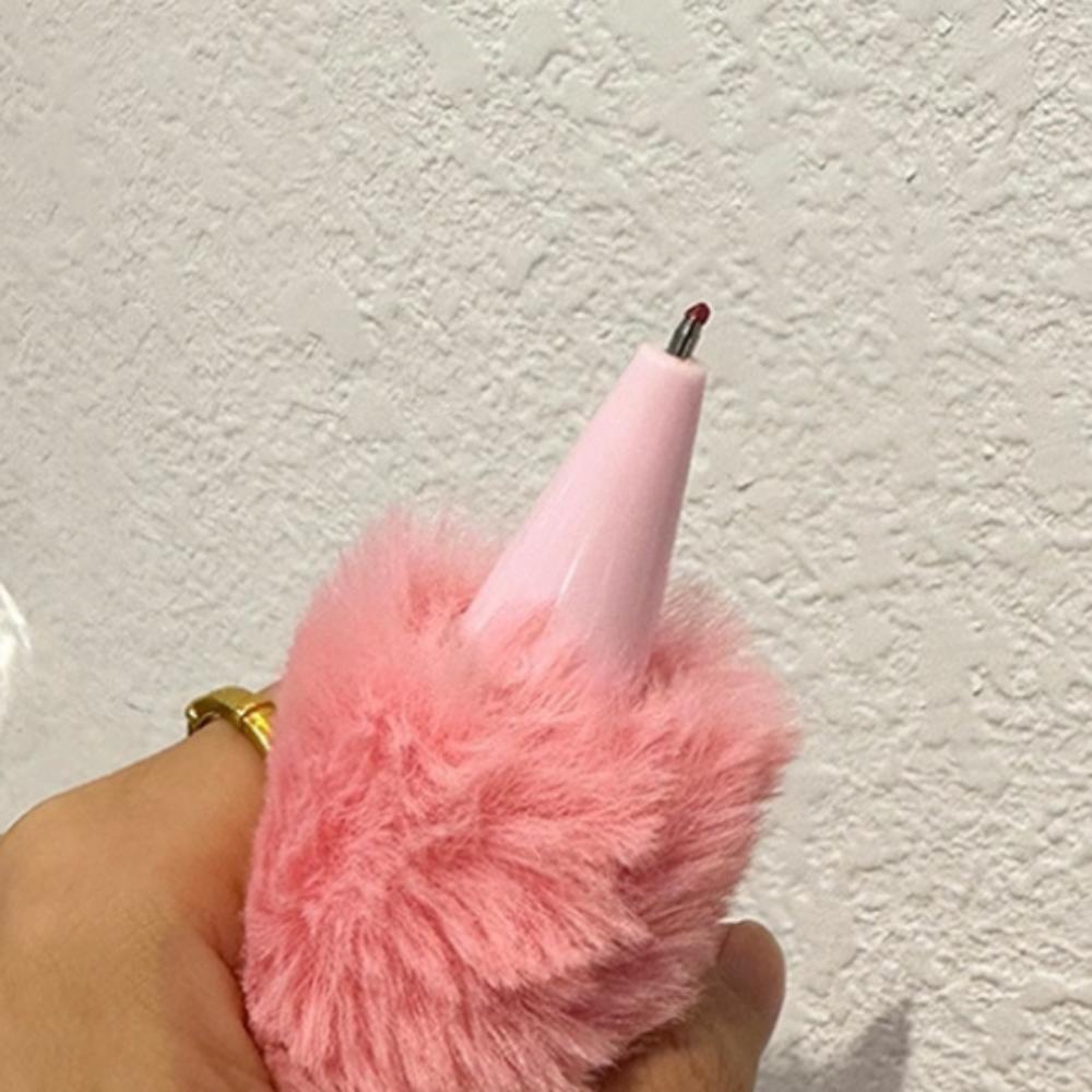 Pink Cute  Plush Pen Cute Pressing Pressure Reducing Pen Giant Ballpoint Pen  Learning