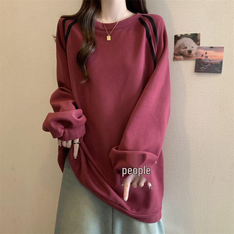 Women's Double-Sided Velvet Base Layer Shirt - Slim-Fit, Warm, Mid-Length for Autumn and Winter