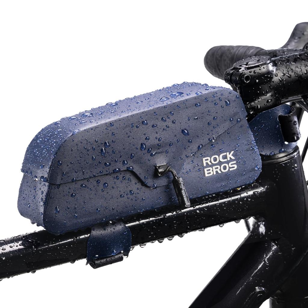 ROCKBROS Top Tube Bag for Bicycles and Road Easy to Magnetic and Organizes Small Items Bikes, Waterproof, Stable, Install, Slim, Closure, Compact,