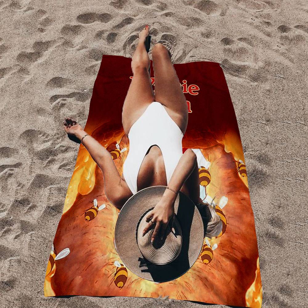 Winnies The Poohs Bear Anime Beach Swimming Towel Soft Absorbent Washcloth Children's Gifts for Kids Travel Camping Gym