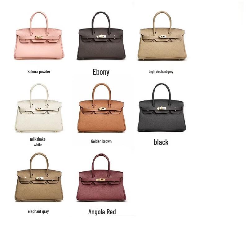 Bolsa de Mão Dou Xiaozhu Estilo Birkin em Couro Premium
