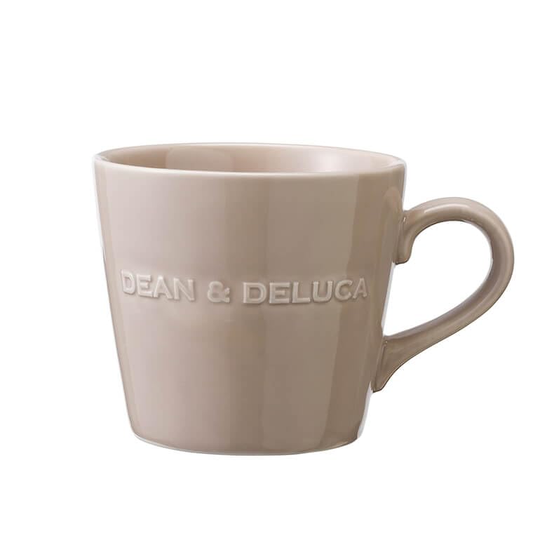 DEAN & DELUCA Morning Mug Set of 2 (Brown and Beige)