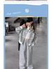 Cardigan da ragazza stile coreano primavera 2025 e pantaloni a gamba larga set casual due pezzi