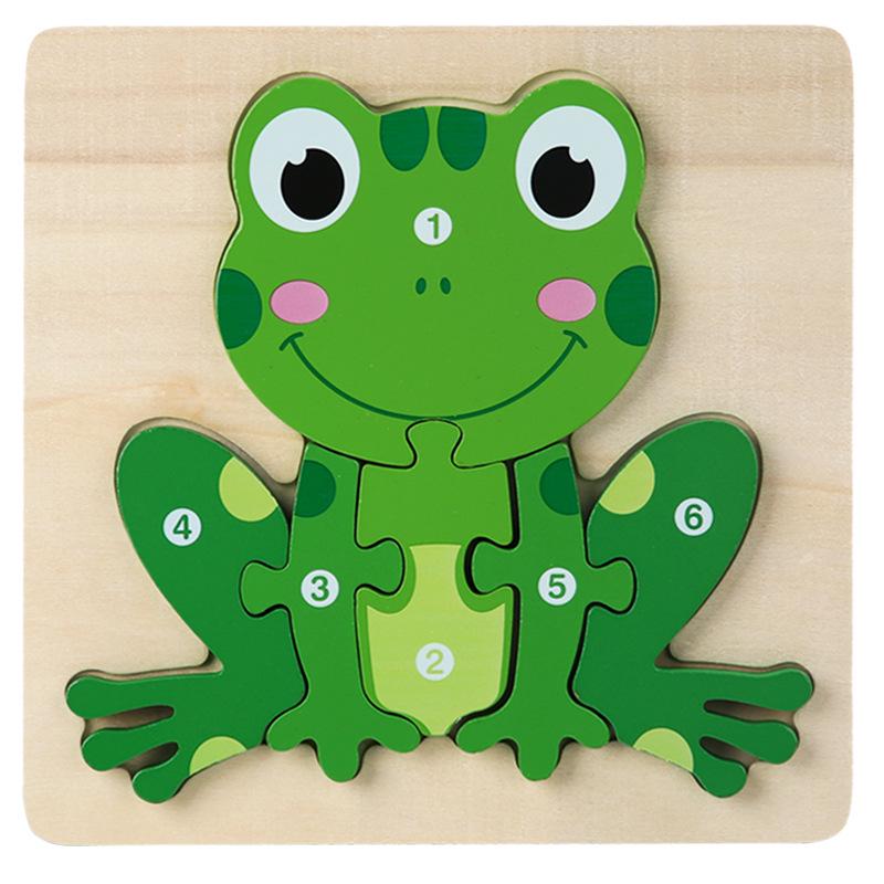 Wooden Traffic Animal Puzzle Blocks - Educational Early Learning Toy for Children and Babies