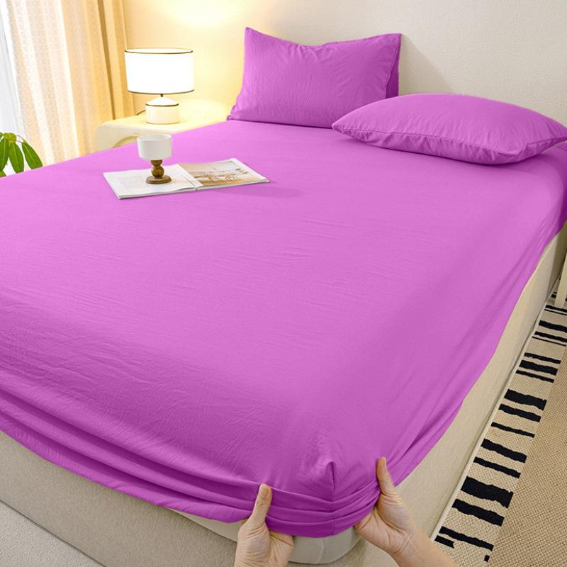 3PCS/1 Set Bedding Set 1 Sheet+2 Pillowcase Mattress Cover Protector Adjustable Bed Fitted Sheet Cover With Elastic Band