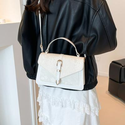 Commuter Bag Messenger Bag Women's Bag 2025 Spring and Summer New Simple Shoulder Bag Textured Small Square Bag
