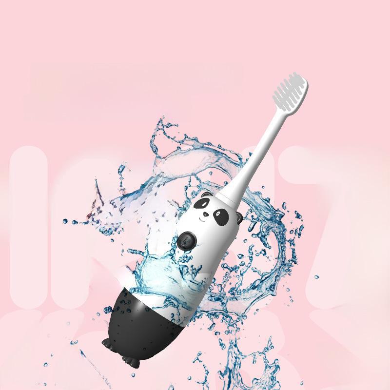 Wanyuan Children's Sonic Vibration Panda Electric Toothbrush, Ages 1-12, Soft Bristles, Holiday Gift