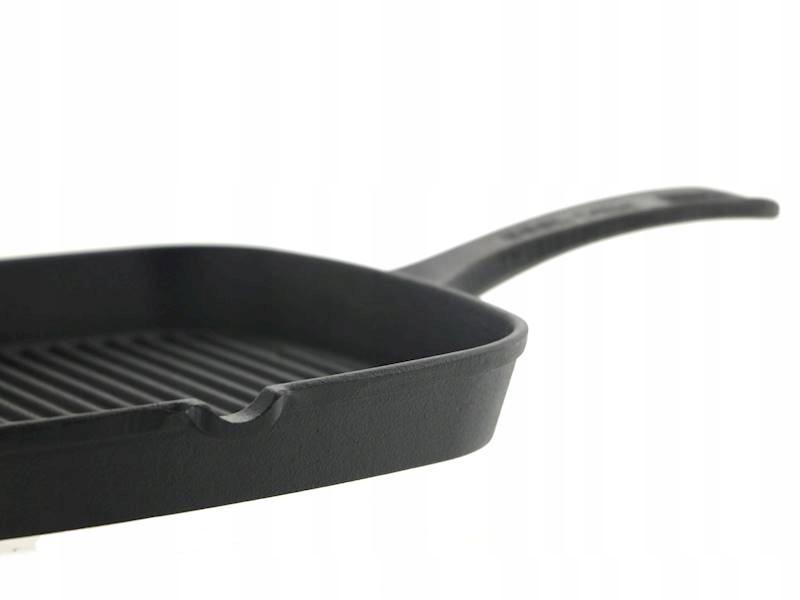 CAST IRON GRILL PAN 23 CM HEAVY DUTY CAST
