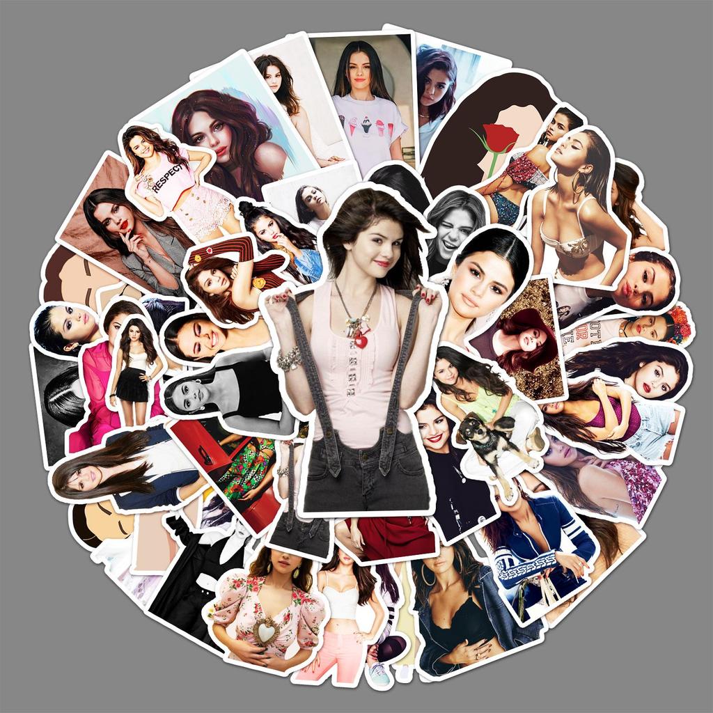 50 Selena Gomez Graffiti Stickers for DIY Suitcases, Notebooks & Phones
