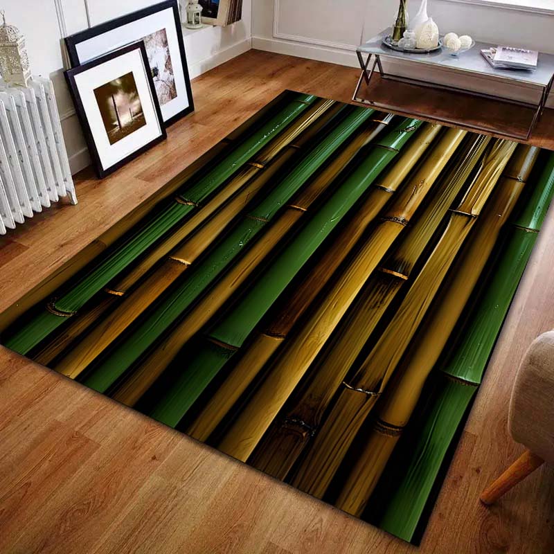 Tappeto Stampato in Bambù Multimisura per Camera da Letto Soggiorno Comodino Divano Tappetino per Pavimento Decorazione Moderna per la Casa Tappeto da Area Tappeto di Lusso