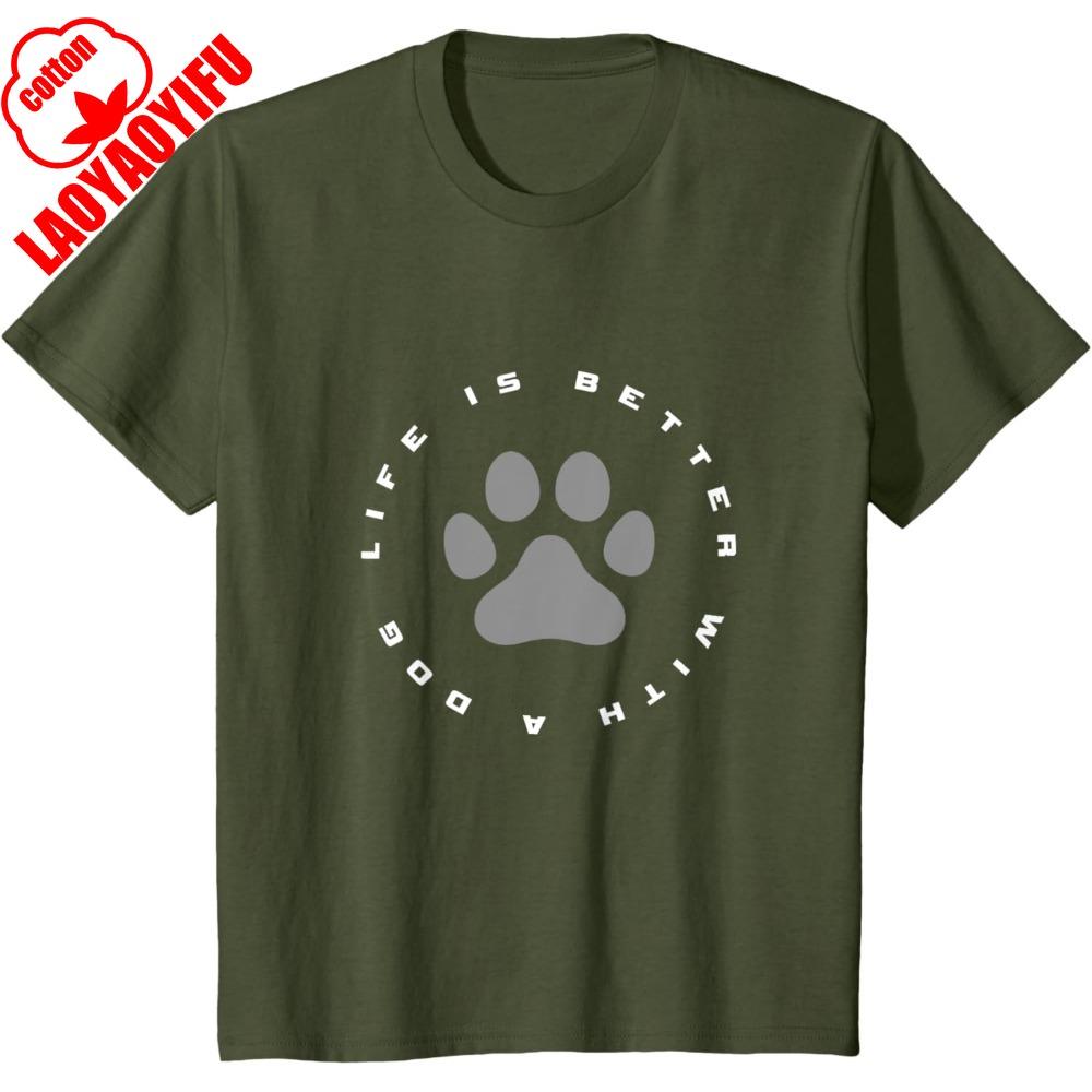 Dog Paw Print T-Shirt Summer Breathable Camisetas Nostalgia Retro Street Fashion Tops Fit Sweatshirt for Daily Wear