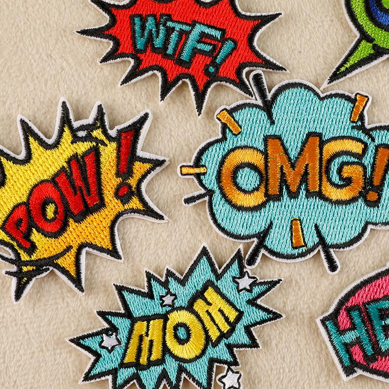 Original English Letters Embroidered Patch Sticker for Clothing