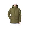 adidas Logo Hooded Down Jacket Olive HN2093