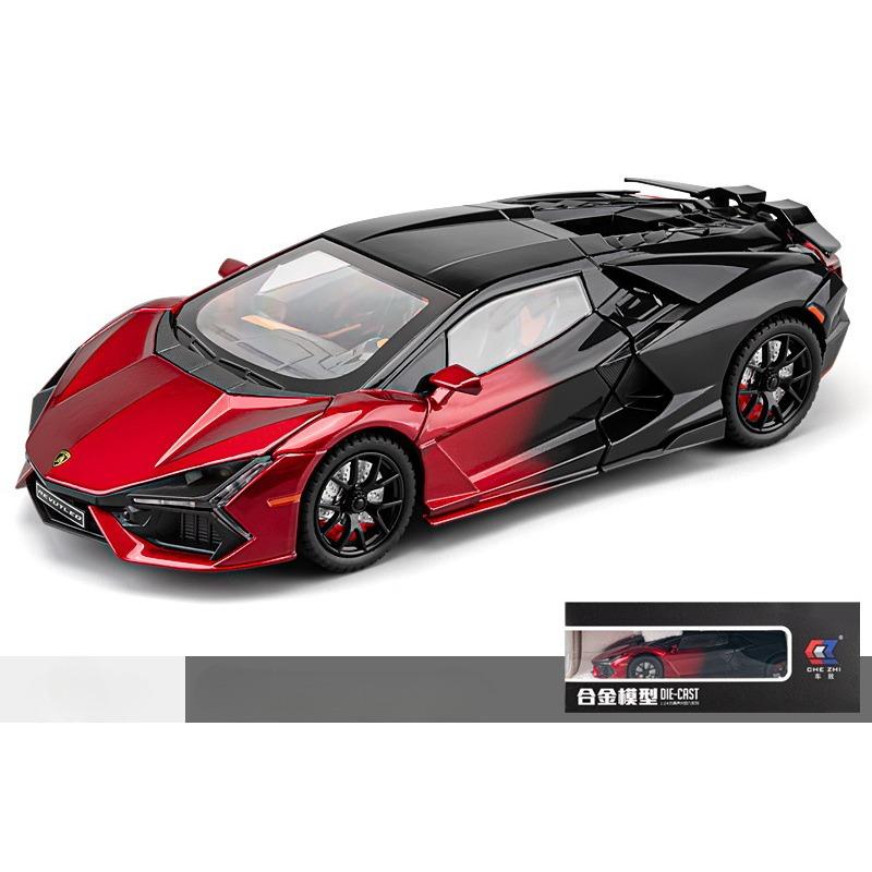 

1/24 Lamborghini Revuelto Supercar литые игрушечные машинки и транспортные средства из металла игрушечная модель автомобиля коллекция звуков и света детские игрушки 1/24-Size:21*9.6*5cm