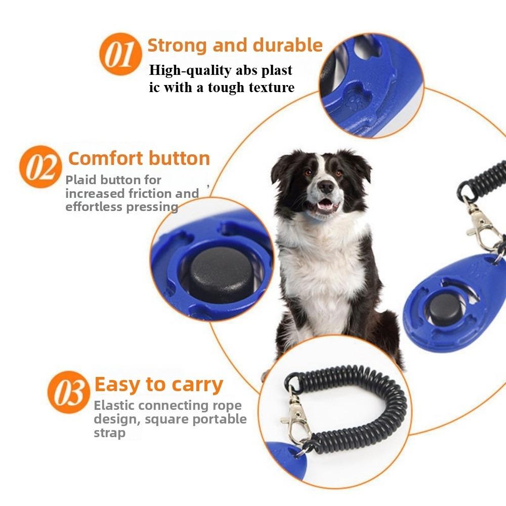 Dog Training Products High Quality Plastic Dog Clicker Sound Stop Barking Training Whistle Training Pet Clicker Tools For Dogs