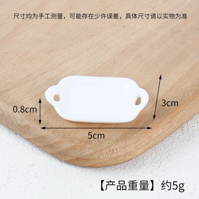 Mini Miniature Simulation Plate Small Bowl Tableware Diy Food Play Accessories Mini Container Play House Kitchen Toys