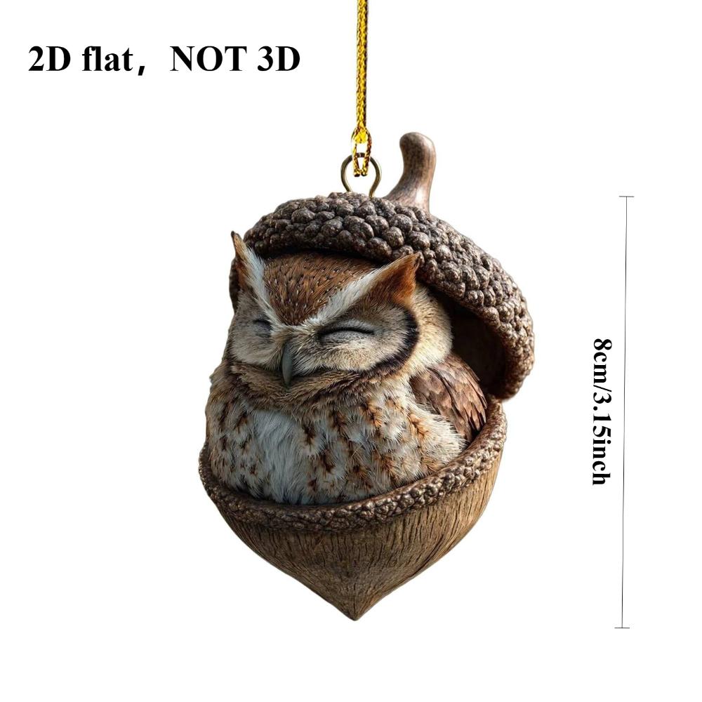 New Chestnut Squirrel Hedgehog Christmas Ornament Christmas Tree Pendant 2D Flat Print Acrylic Pendant