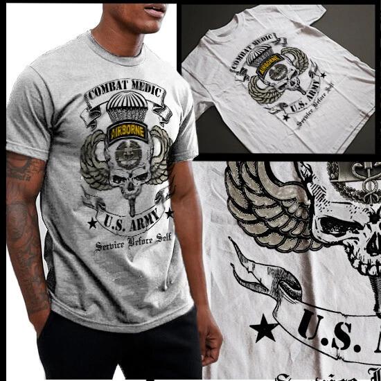 

Army Combat Medic T-Shirt Veterans Day Medical Specialist Military Pride Cotton M