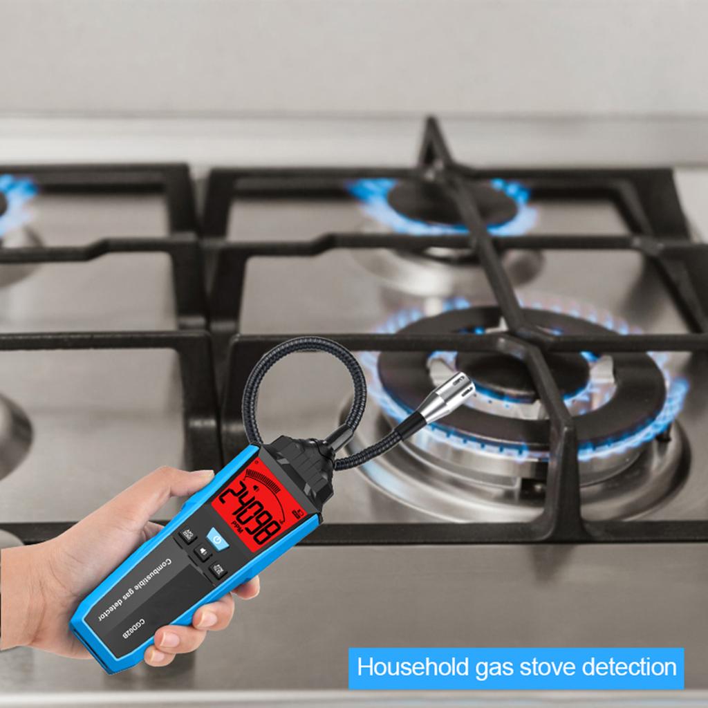 Portable Combustible Natural Gas Leak Location Determine Meter Tester Analyzer Accurate Detection with Sound Light Alarm
