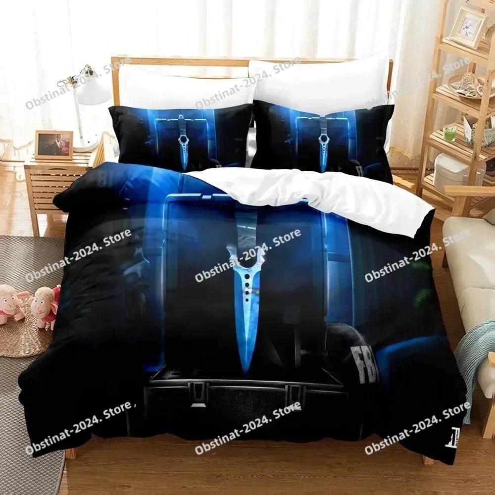 3D-Shooter-Spiel Csgo Bettwäsche-Set Bedruckte einzelne Decke Steppdecke Bettbezug Kissenbezug 3-teilige Sets Kinder Erwachsene Größe