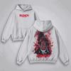 Anime Bleach Zaraki Kenpachi Print Hooded Men Women Hoodies Vintage Washed Sweatshirt Casual Cotton Pullover Harajuku Streetwear