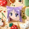 Anime L-Lucky Star Pillow Case Plush Fabric Soft Double-Sided Printed Sofa Warm Winter Home Gift Cushion Cover