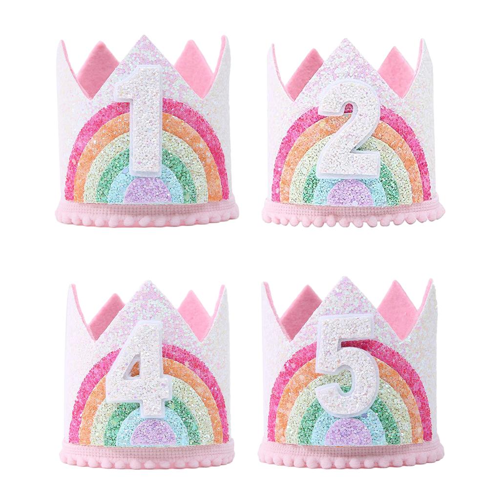 Auffällige Dekoration Filz Thema Geburtstagsparty Krone für Kinder und Erwachsene Geburtstagsparty Deko