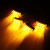 Car Truck LED Bright Flashing Blink Grill Lamp Strobe Lights Amber Yellow 4*3 LED