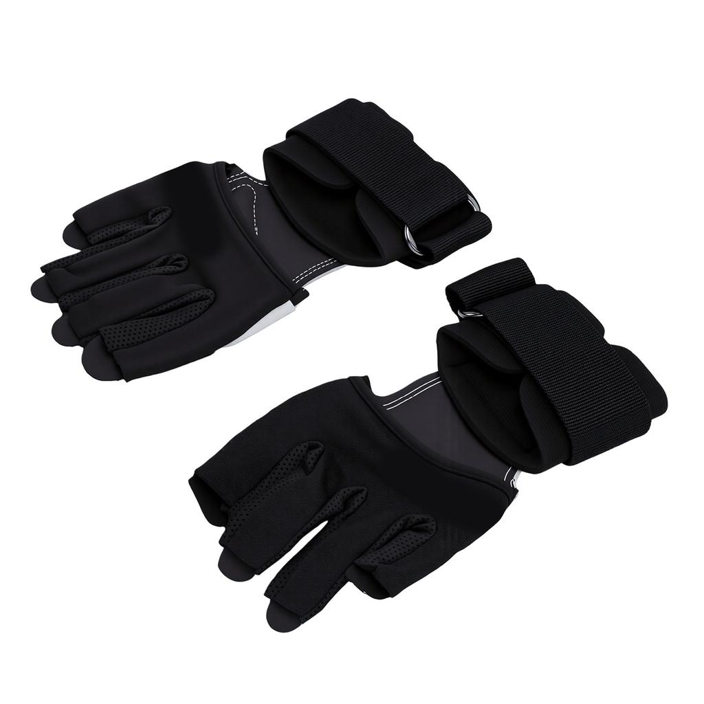 Cowhide Padded Gloves Half Finger Air Cushion Breathable Mesh Back Adjustable Wrist Wrap Fitness Gloves