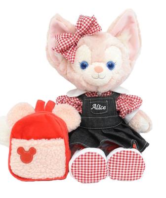 Teddy Bear Mail Order Alice Linabelle Dress-Up Costume Fluffy Backpack and Denim Overall Skirt (No Body) Size S