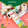 Christmas Self-adhesive Stickers Rolled Self-adhesive Decorative Envelopes Gifts Christmas Labels Holiday Atmosphere Supplies